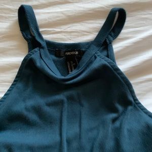 Teal/greenish halter top